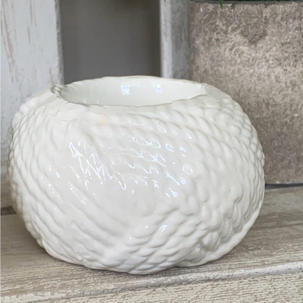 T.J.Maxx Nautical Rope candle Holder set ⚓️🆕⚓️Ceramic Rope Candleholders - Picture 4 of 9